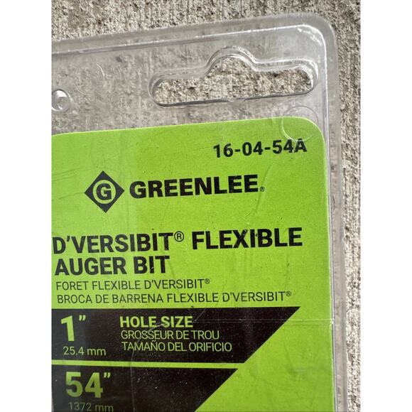 Greenlee 16-04-54A D'versibit Flexible Auger Drill Bit 1” x 54” Wood Type {GG} - Picture 3 of 10